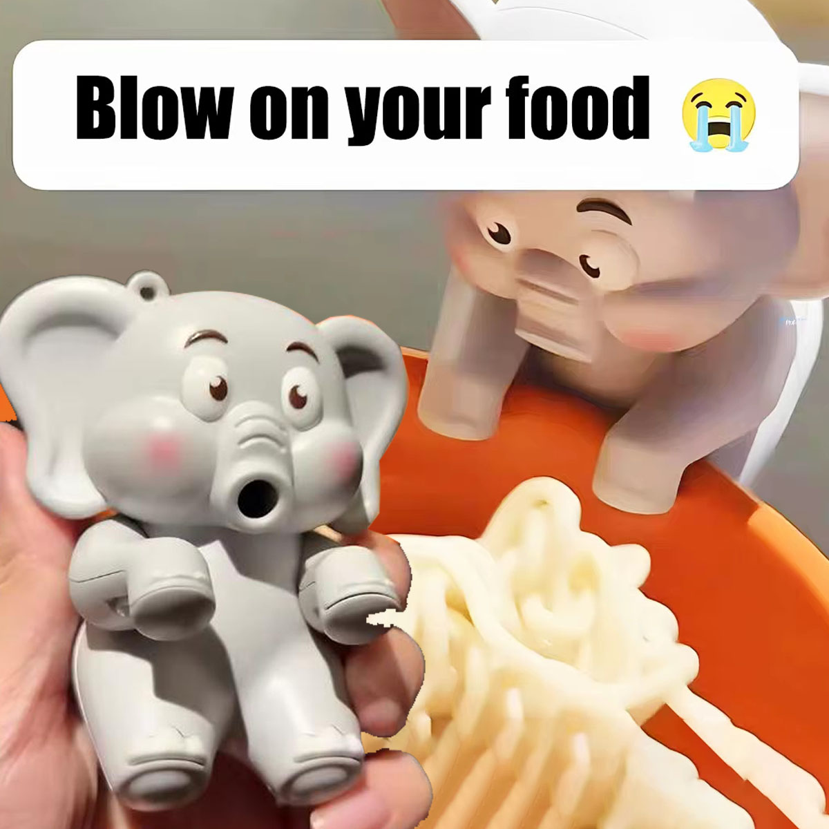 Feeding Baby Food - Mini Ventilador de Elefante Fofo, Auxiliar