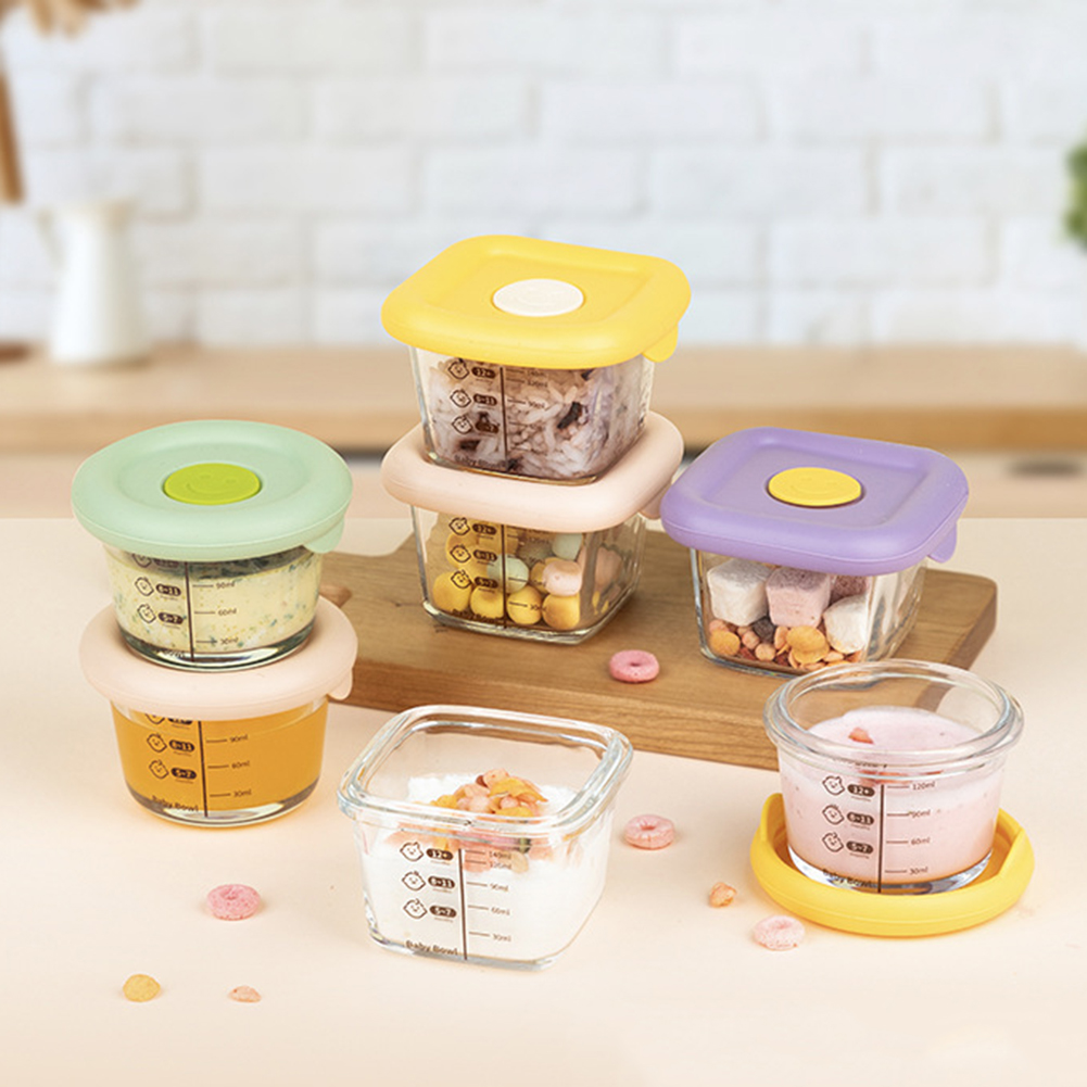 Baby Food Prep Containers - Recipientes de vidro para armazenamento de