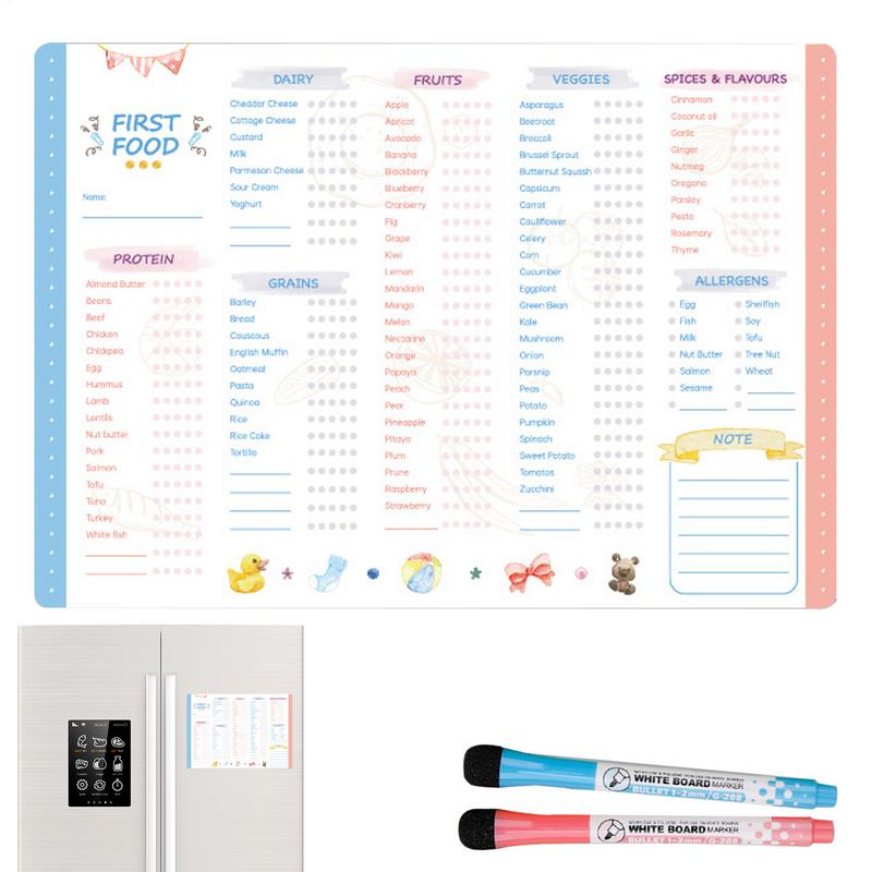Baby Food Journal - Lista de verificação de primeiros alimentos