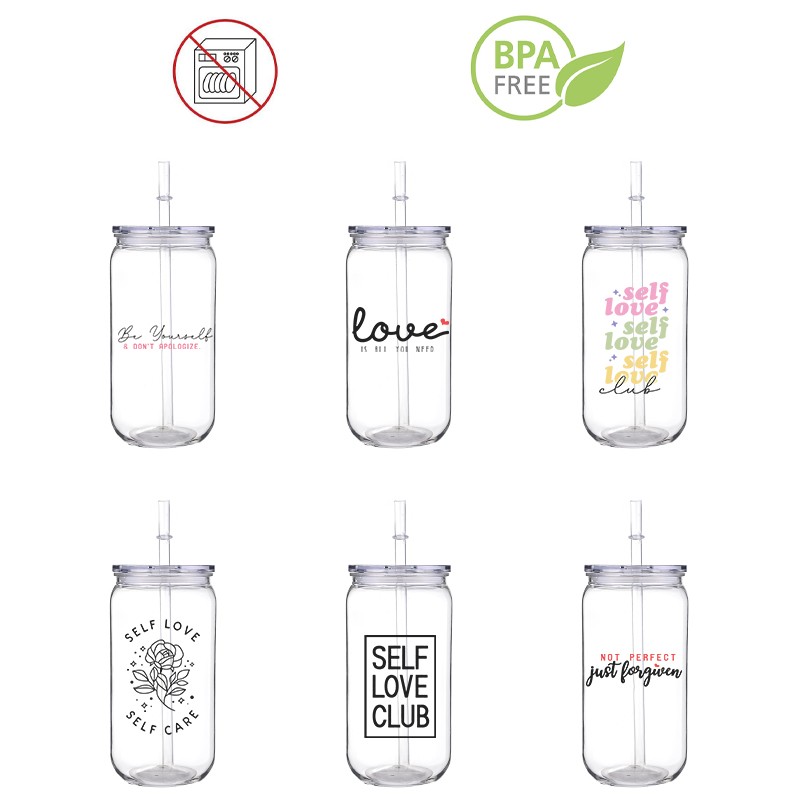 Training Cup Straw - Auto amor colorido fashin gril transferência