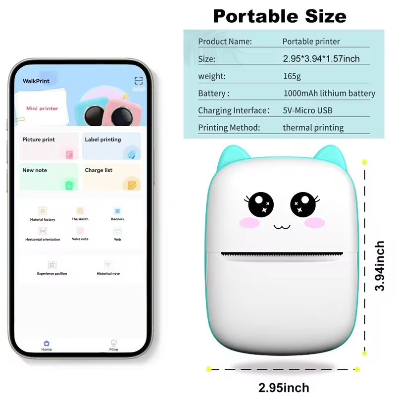Nova mini impressora portátil  - Baby Food Label avaliação e preço