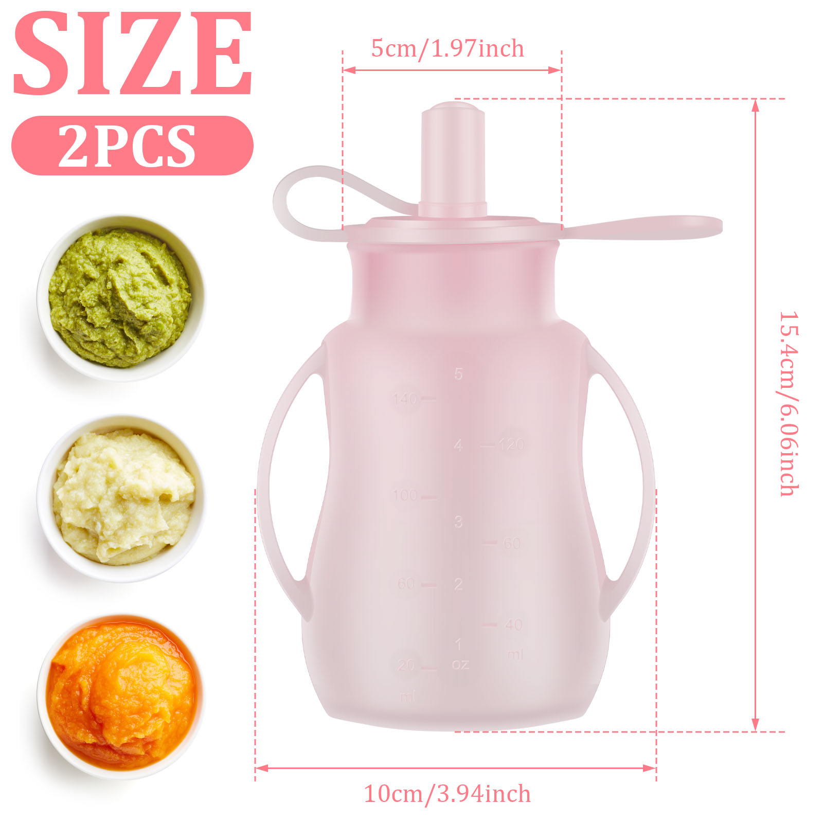 2 pçs malotes de alimentação d - Baby Puree Pouch avaliação e preço