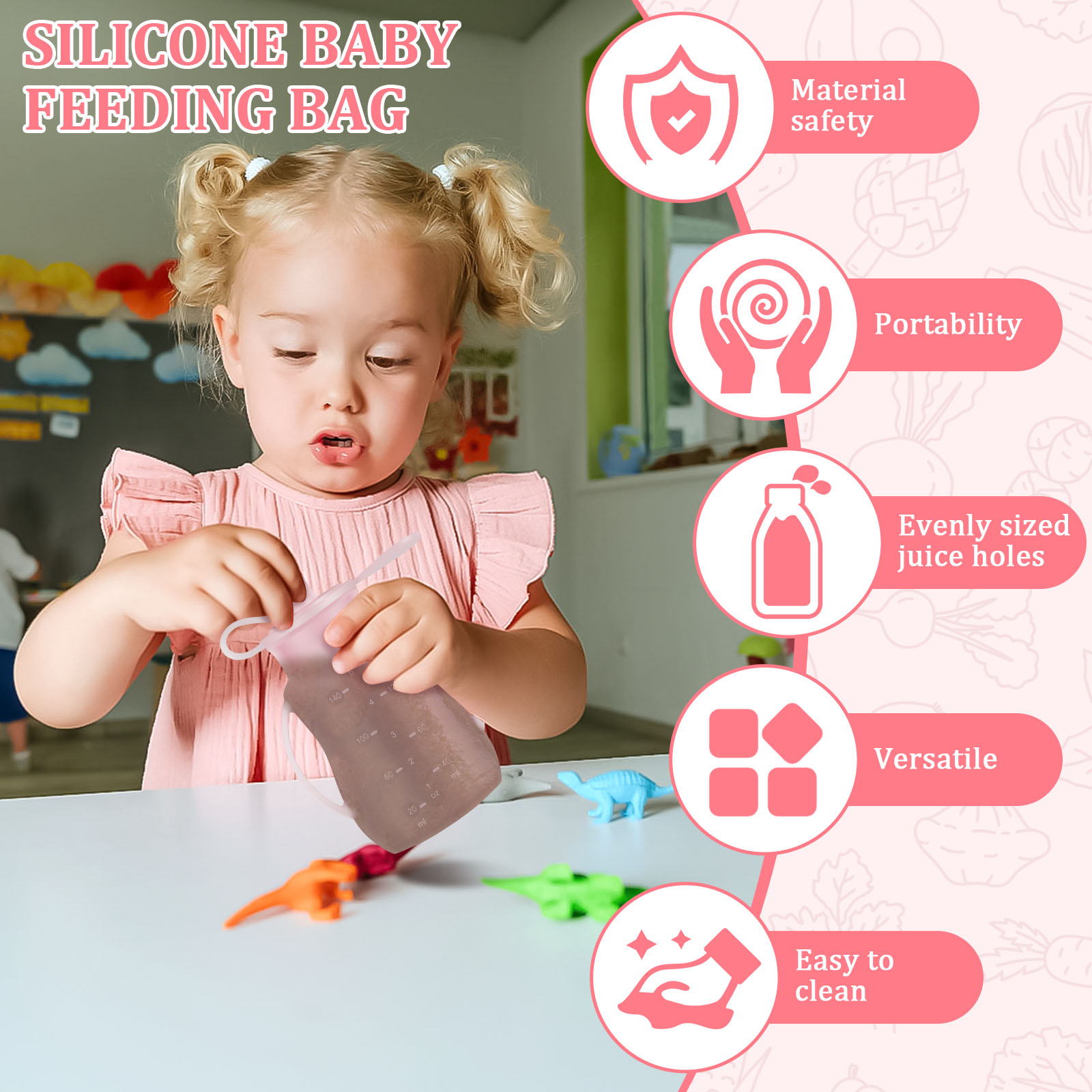 2 pçs malotes de alimentação d - Baby Puree Pouch avaliação e preço