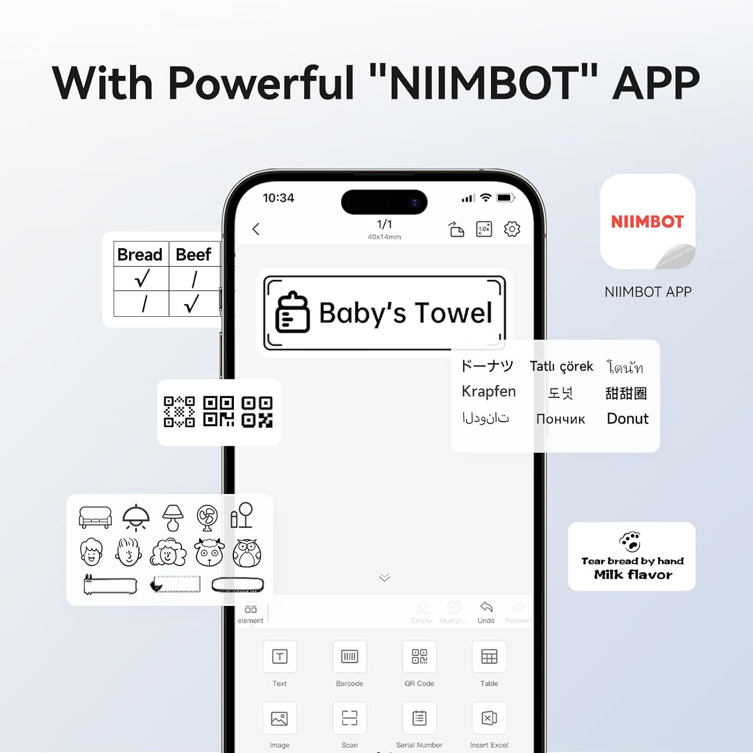 Niimbot b1 mini impressora tér - Baby Food Label avaliação e preço